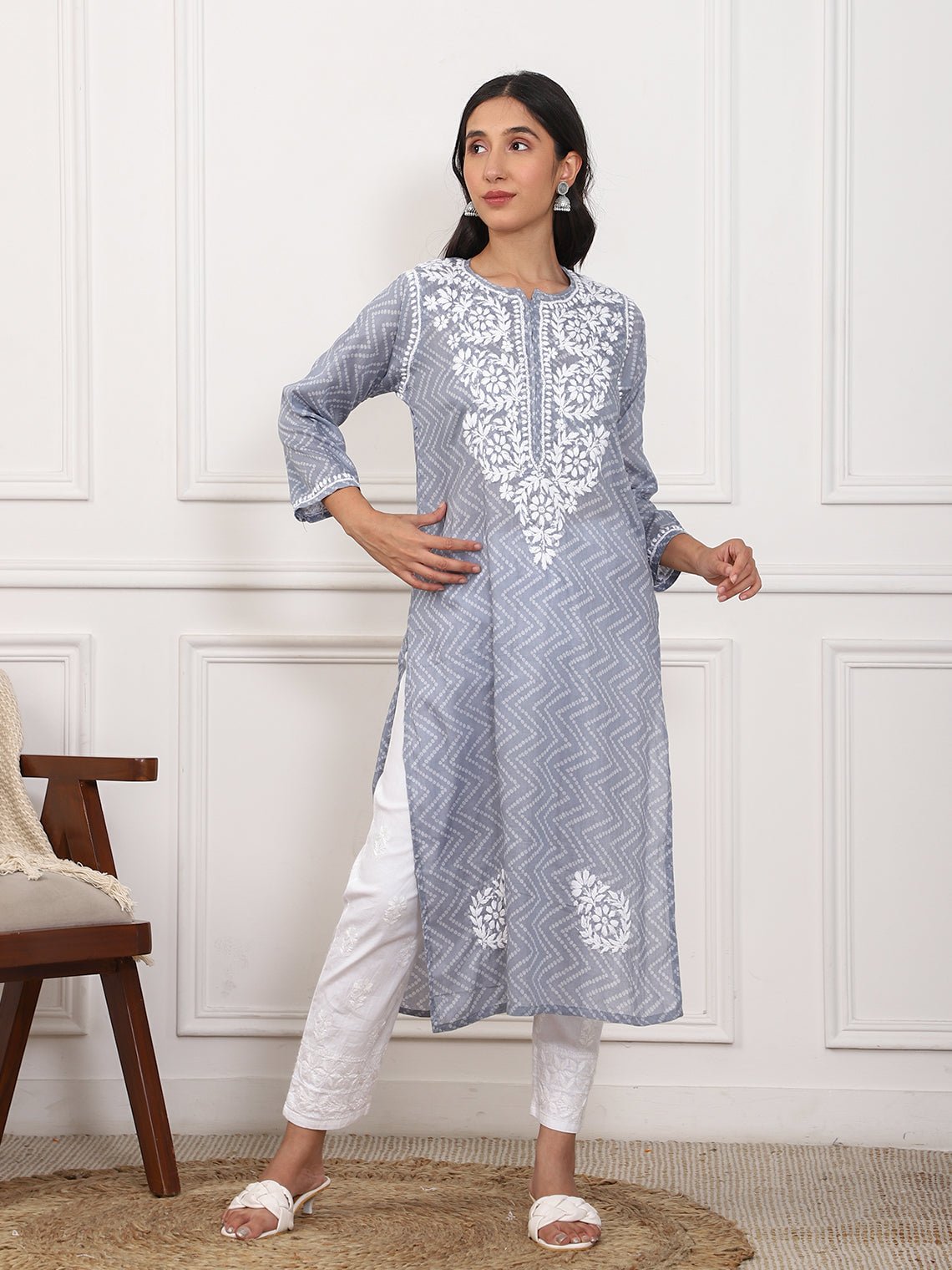 Buy Women Chikankari Kurti, Cotton Short Top Tunic, Traditional Kurti, Hand  Embroidery Ethnic Kurta, Summer Shirt Tshirt, for Casual Party Wear Online  in India - Etsy